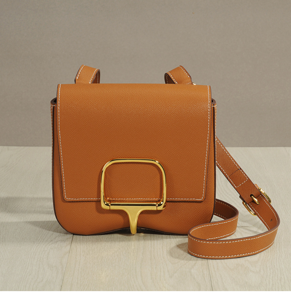 Genuine Leather Saddle Shoulder Bag