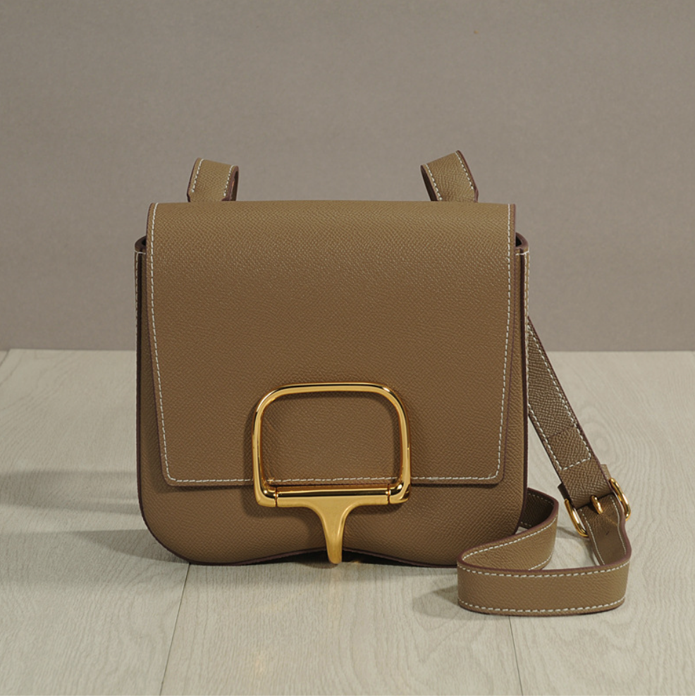 Genuine Leather Saddle Shoulder Bag