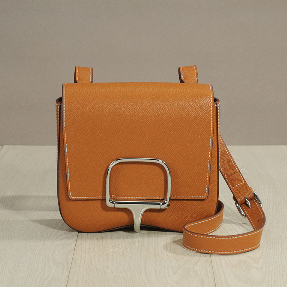 Genuine Leather Saddle Shoulder Bag