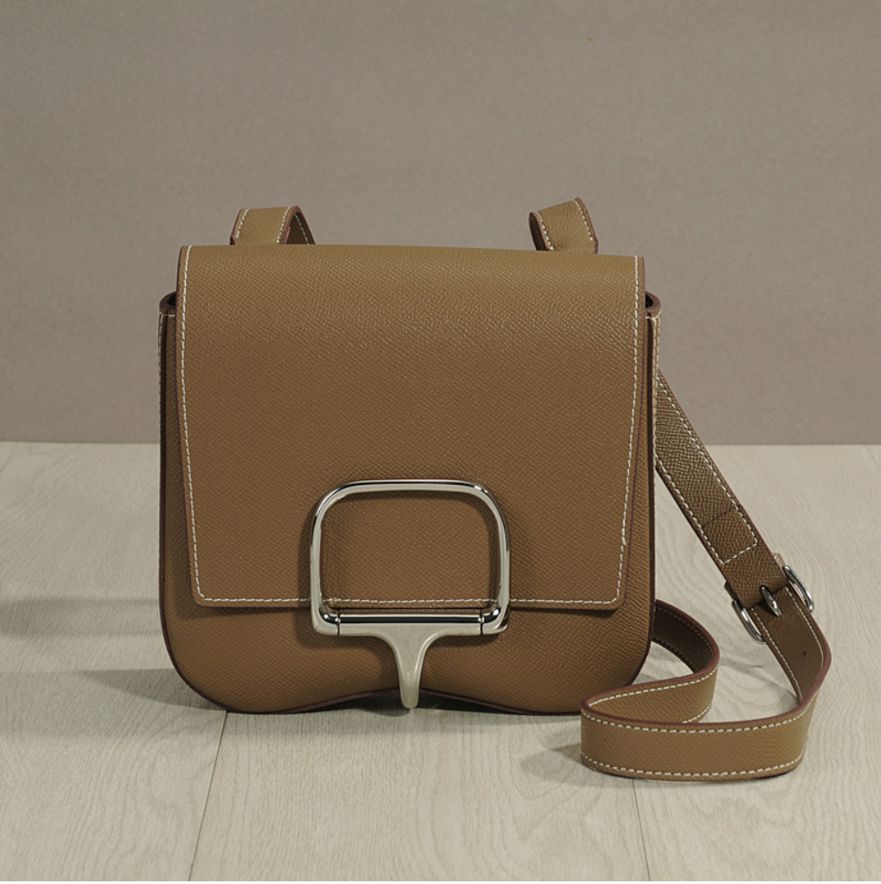 Genuine Leather Saddle Shoulder Bag