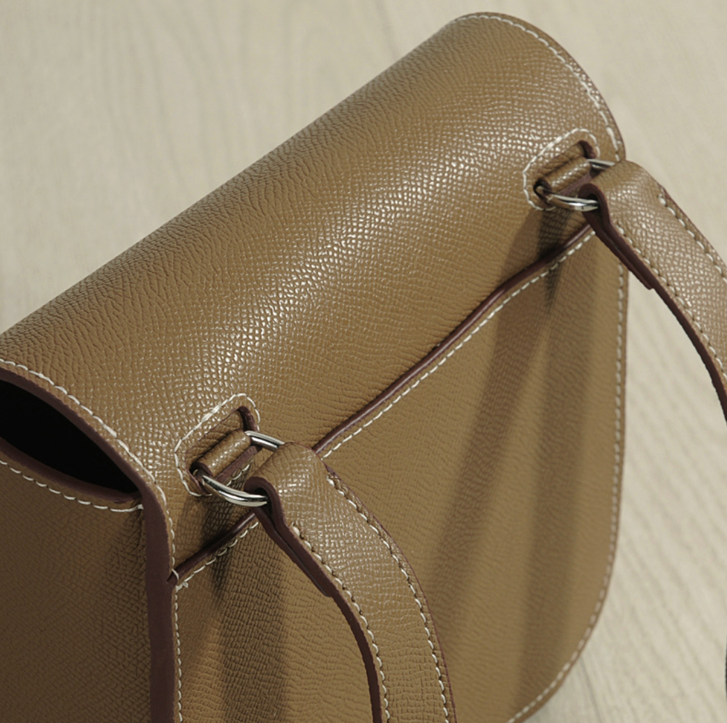 Genuine Leather Saddle Shoulder Bag