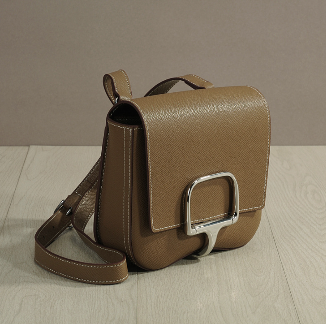 Genuine Leather Saddle Shoulder Bag