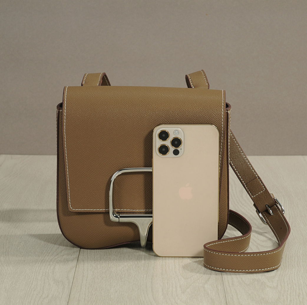 Genuine Leather Saddle Shoulder Bag