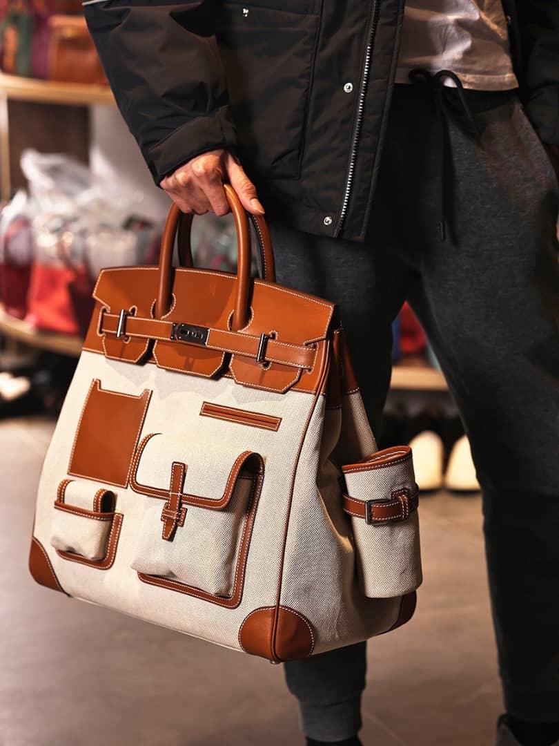 Weekender Swift Leather & Canvas Bag