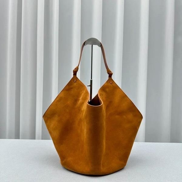 Medium Lotus suede tote