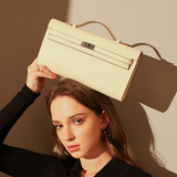 Top-Handle Leather Clutch