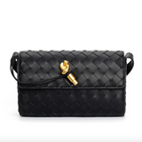 Woven Braided Cowhide Square Shoulder Bag