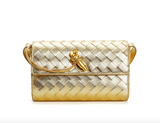 Woven Braided Cowhide Square Shoulder Bag