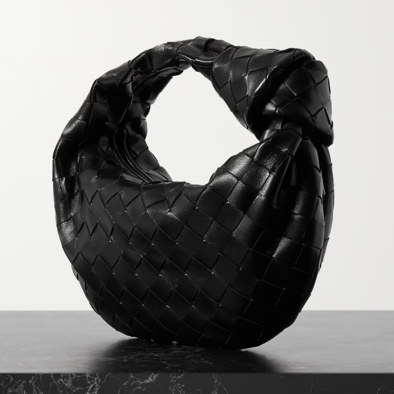 knotted intrecciato leather tote