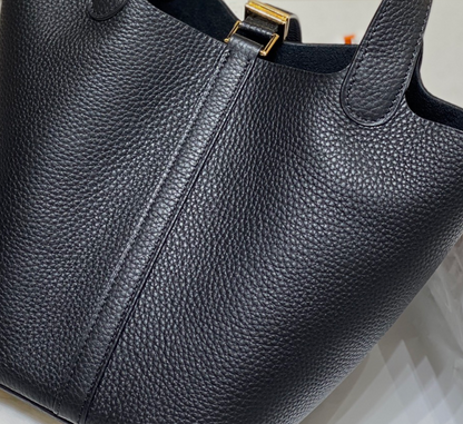 Lock Leather Bucket Bag